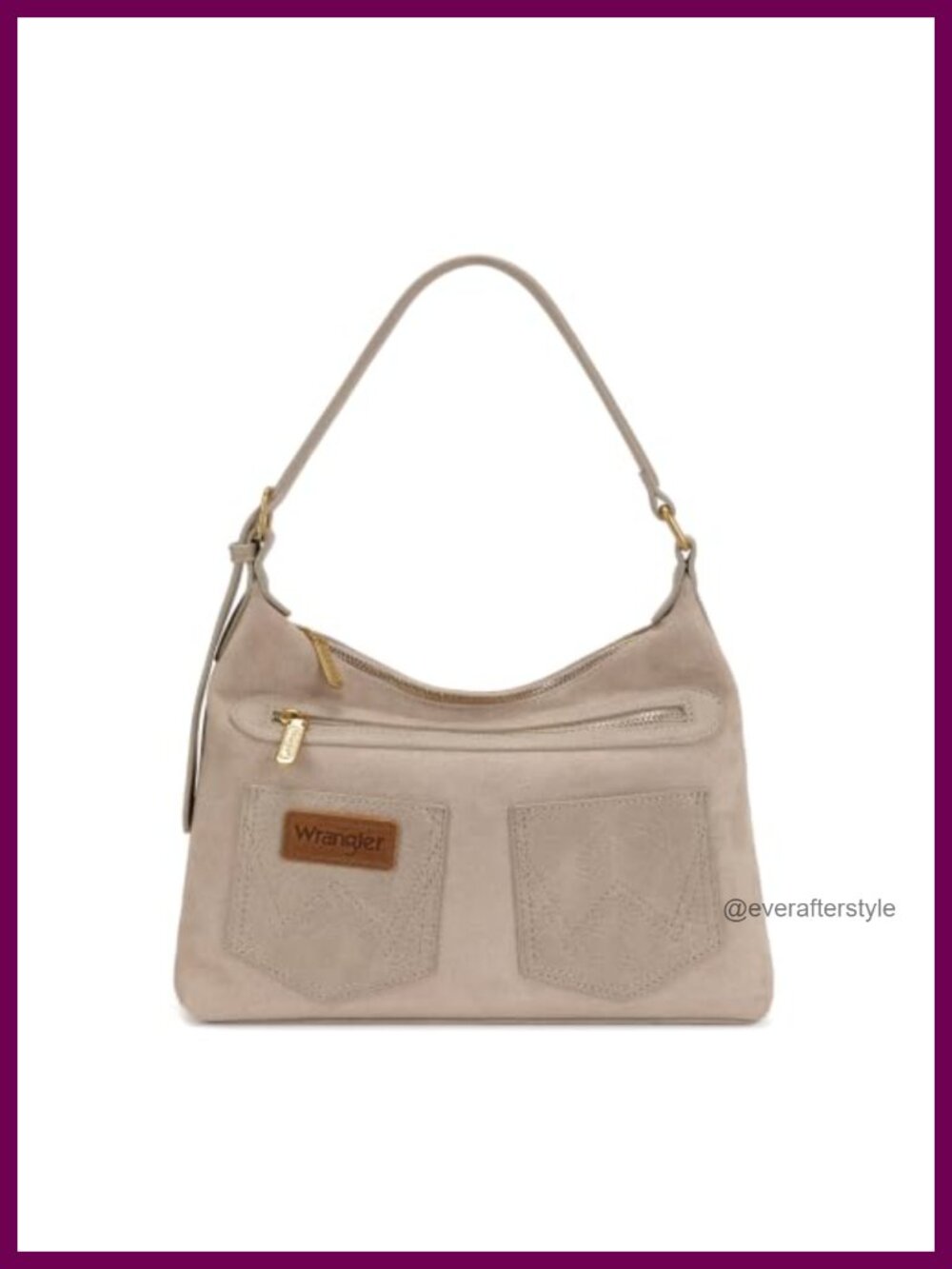 Faux Suede Slouchy Hobo Shoulder Bag Convertible Crossbody Purse